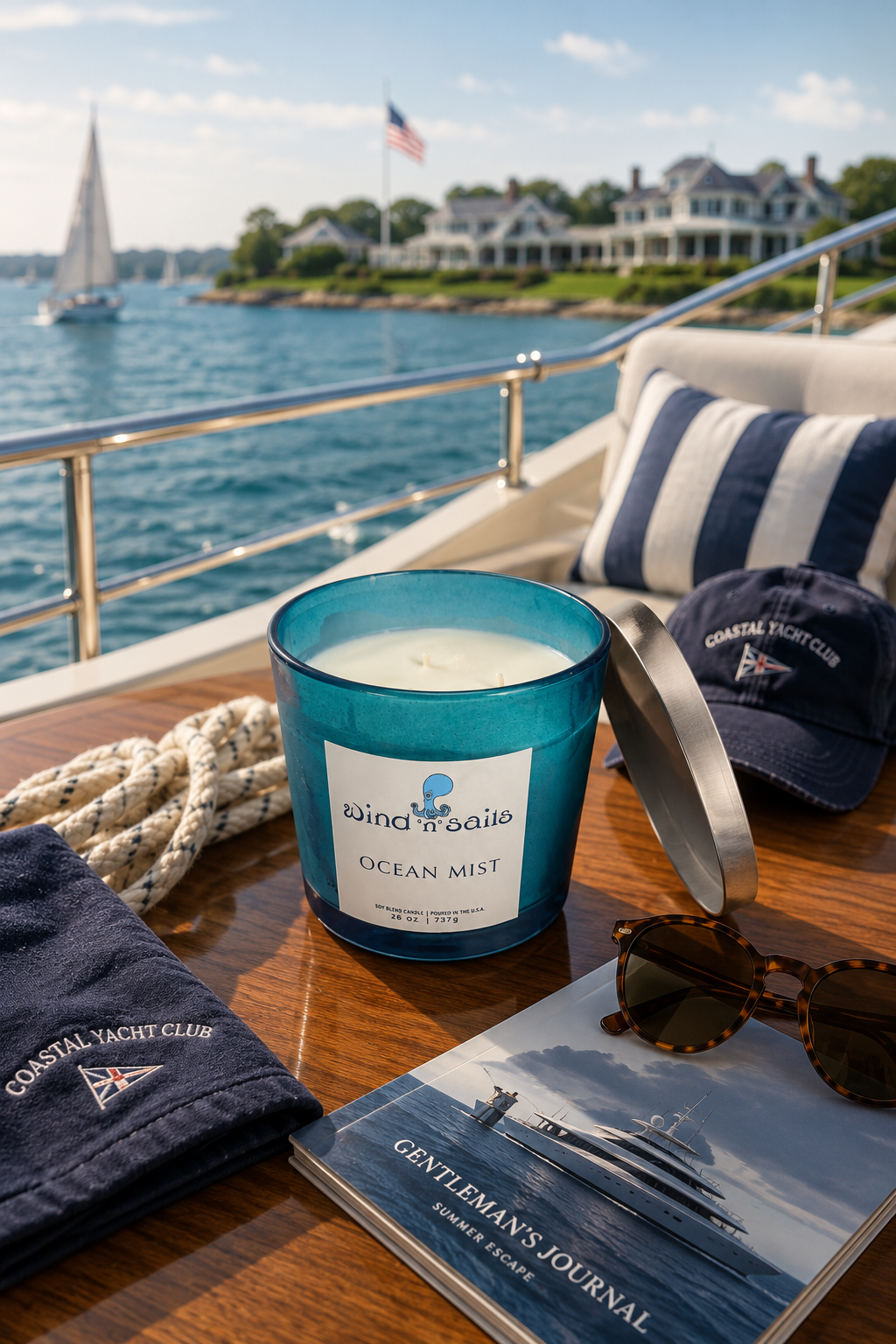 Ocean Mist Soy Blend Candle- wind 'n' sails