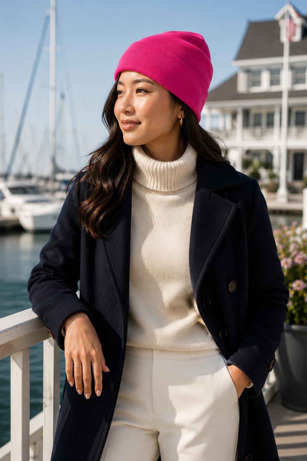 Cashmere Slouchy Hat- wind 'n' sails
