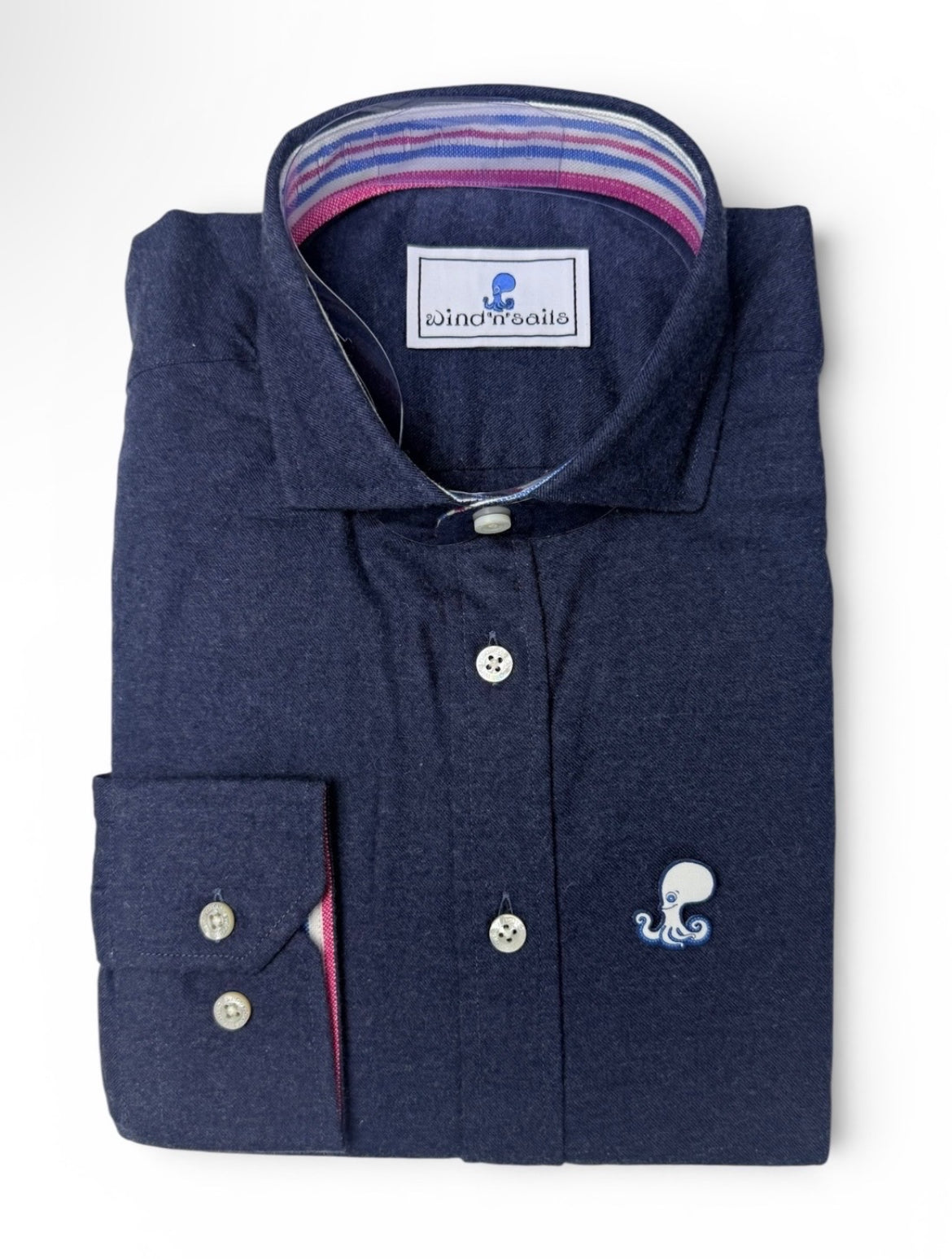 Navy Cotton - Cashmere Shirt- wind 'n' sails