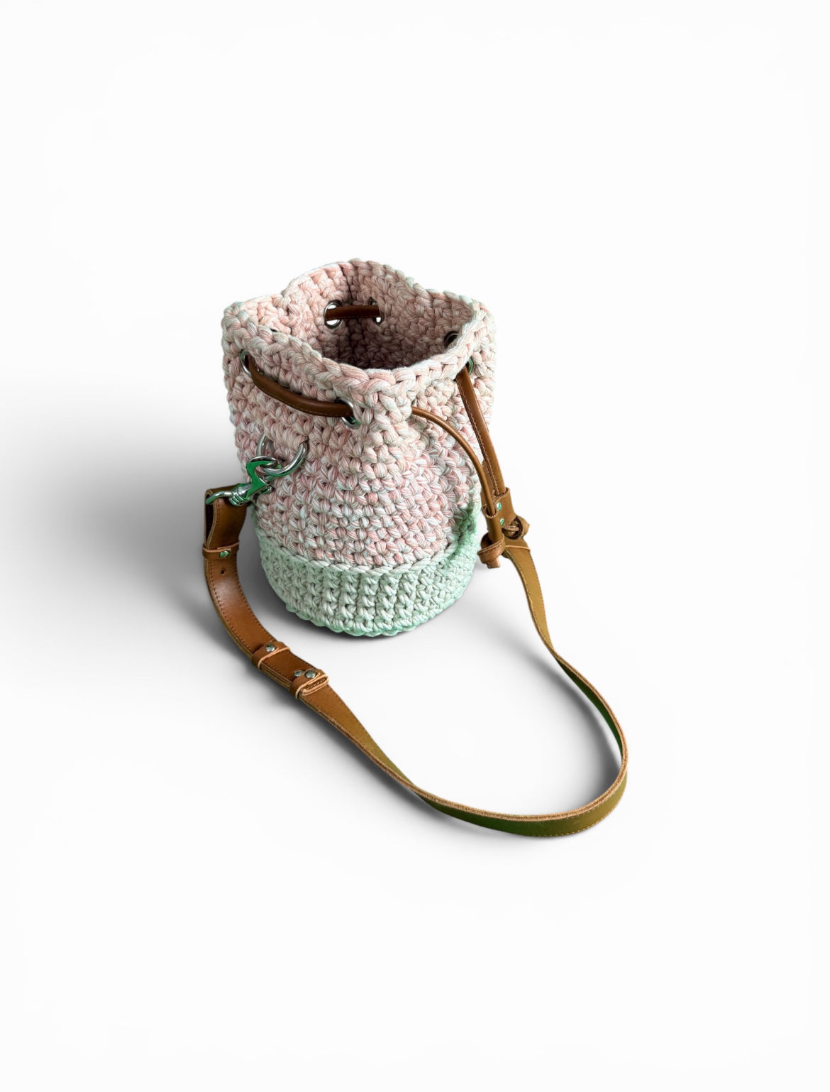 Cotton & Calfskin Rope Bag- wind 'n' sails