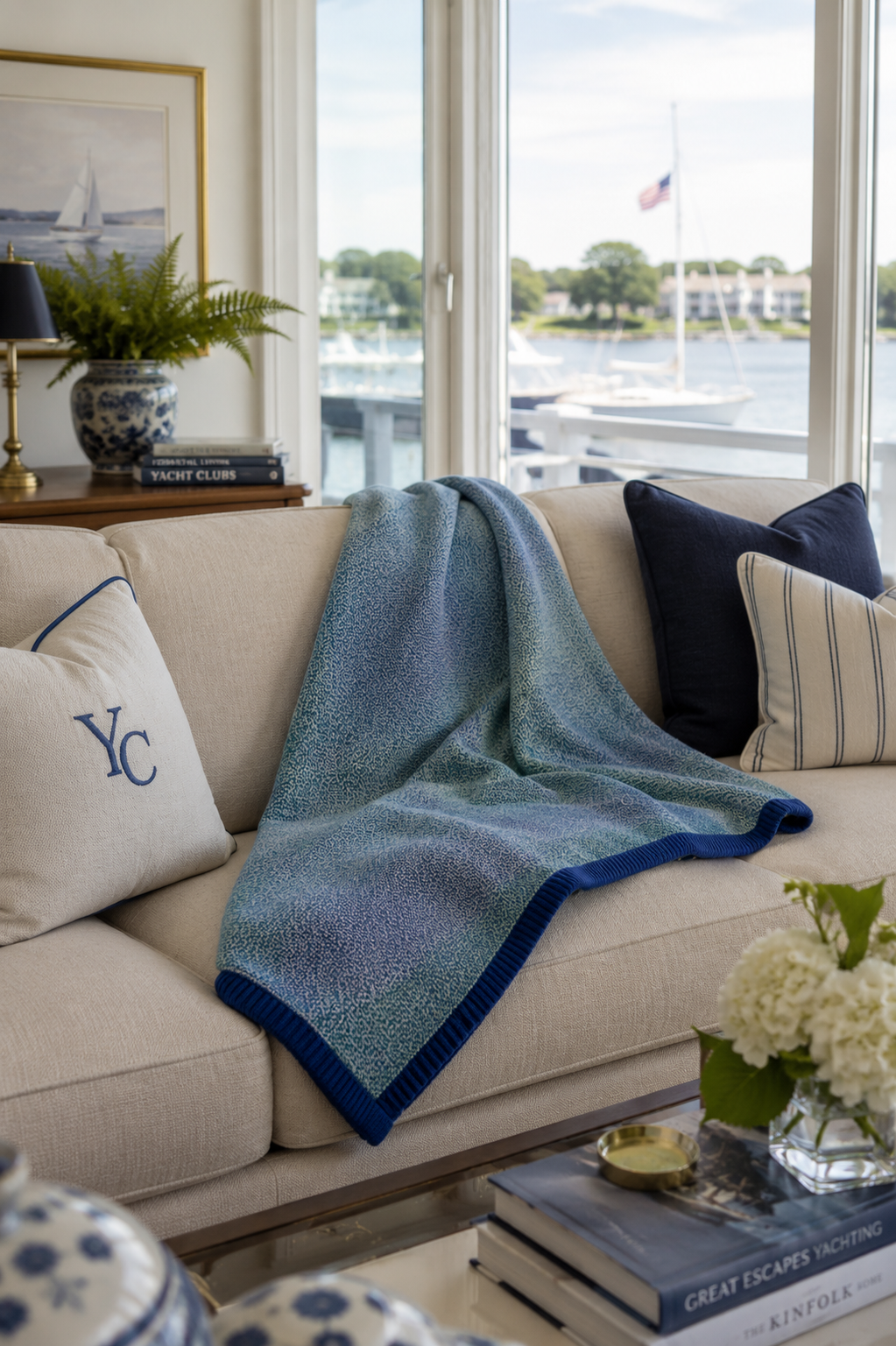Pure Cashmere Luxury Throw Blanket- wind 'n' sails