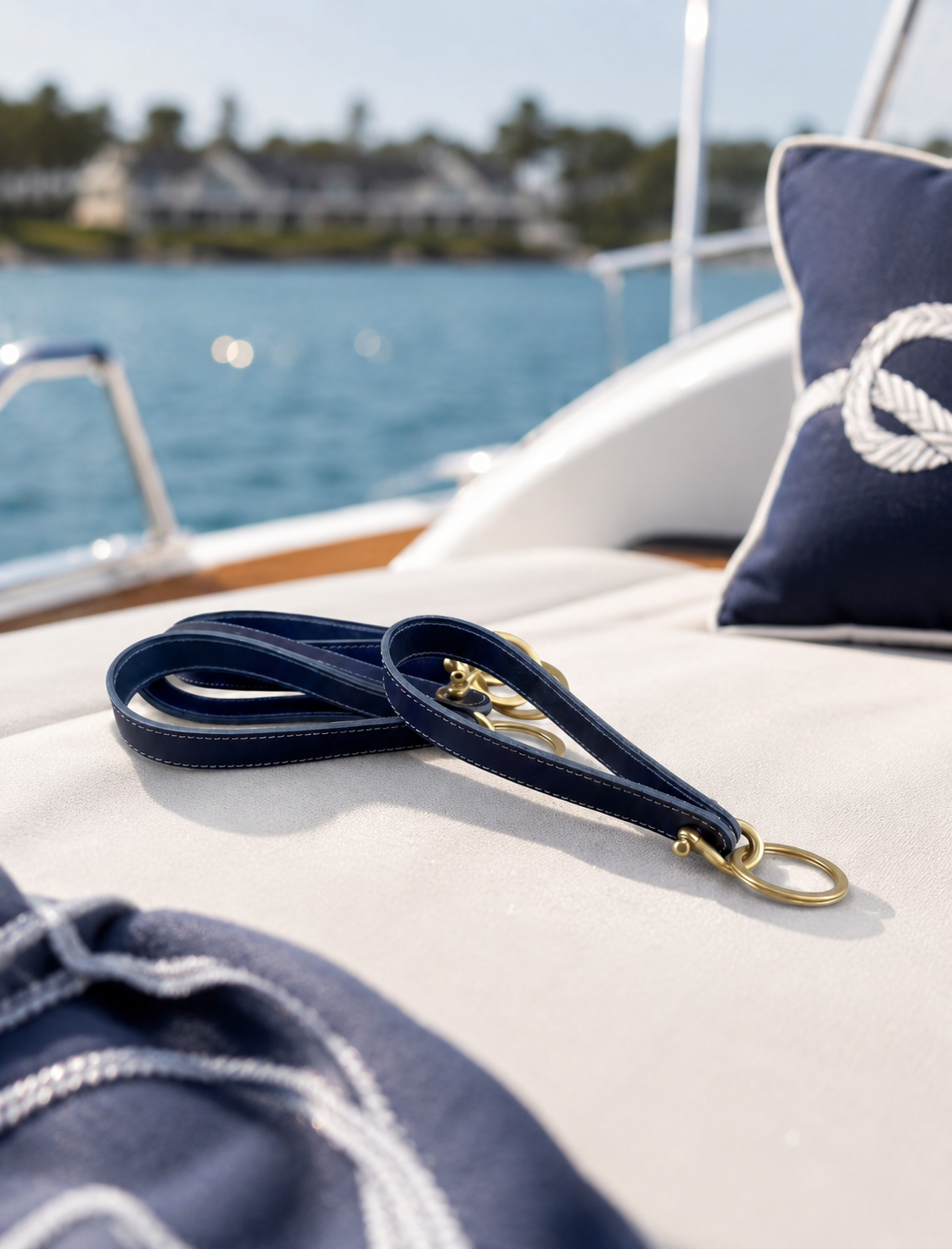 Whaley Blue Wristlet Keychain- wind 'n' sails