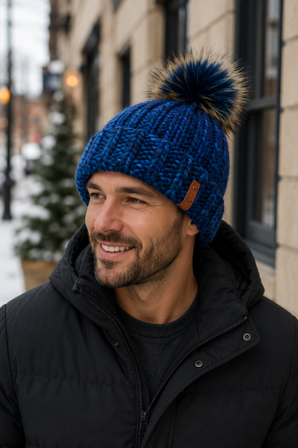 Blue Wave Merino Wool Beanie- wind 'n' sails