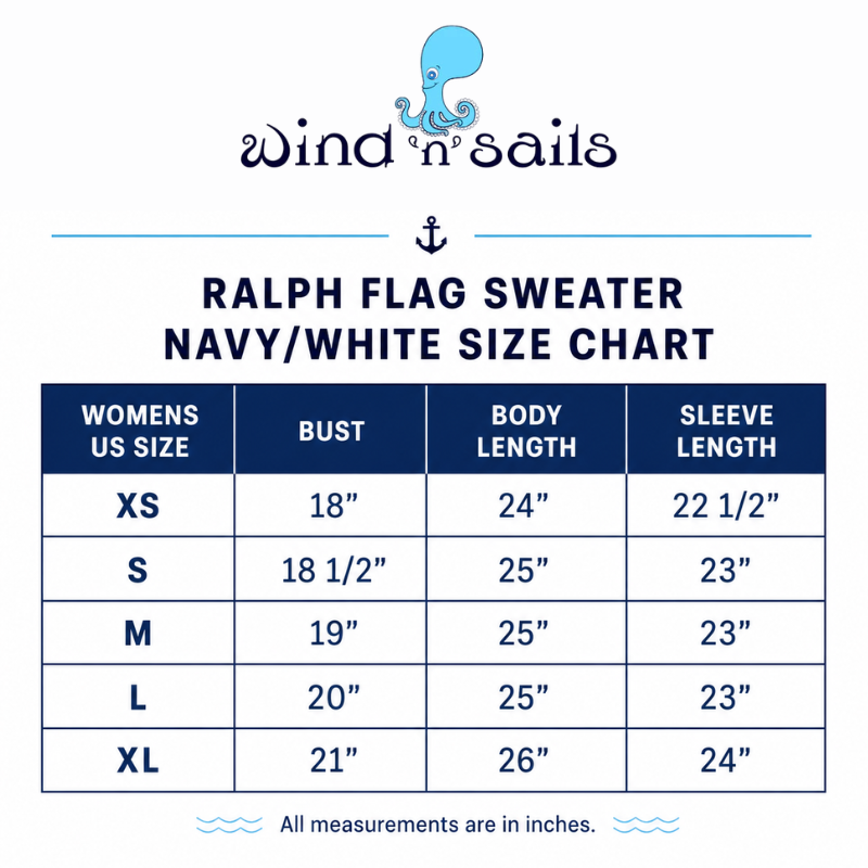 Women's Ralph Flag Sweater- wind 'n' sails