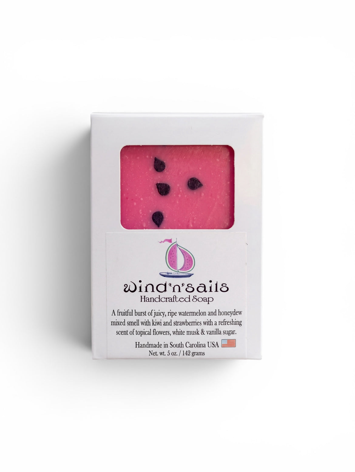 Watermelon Goat Milk Soap Bar- wind 'n' sails