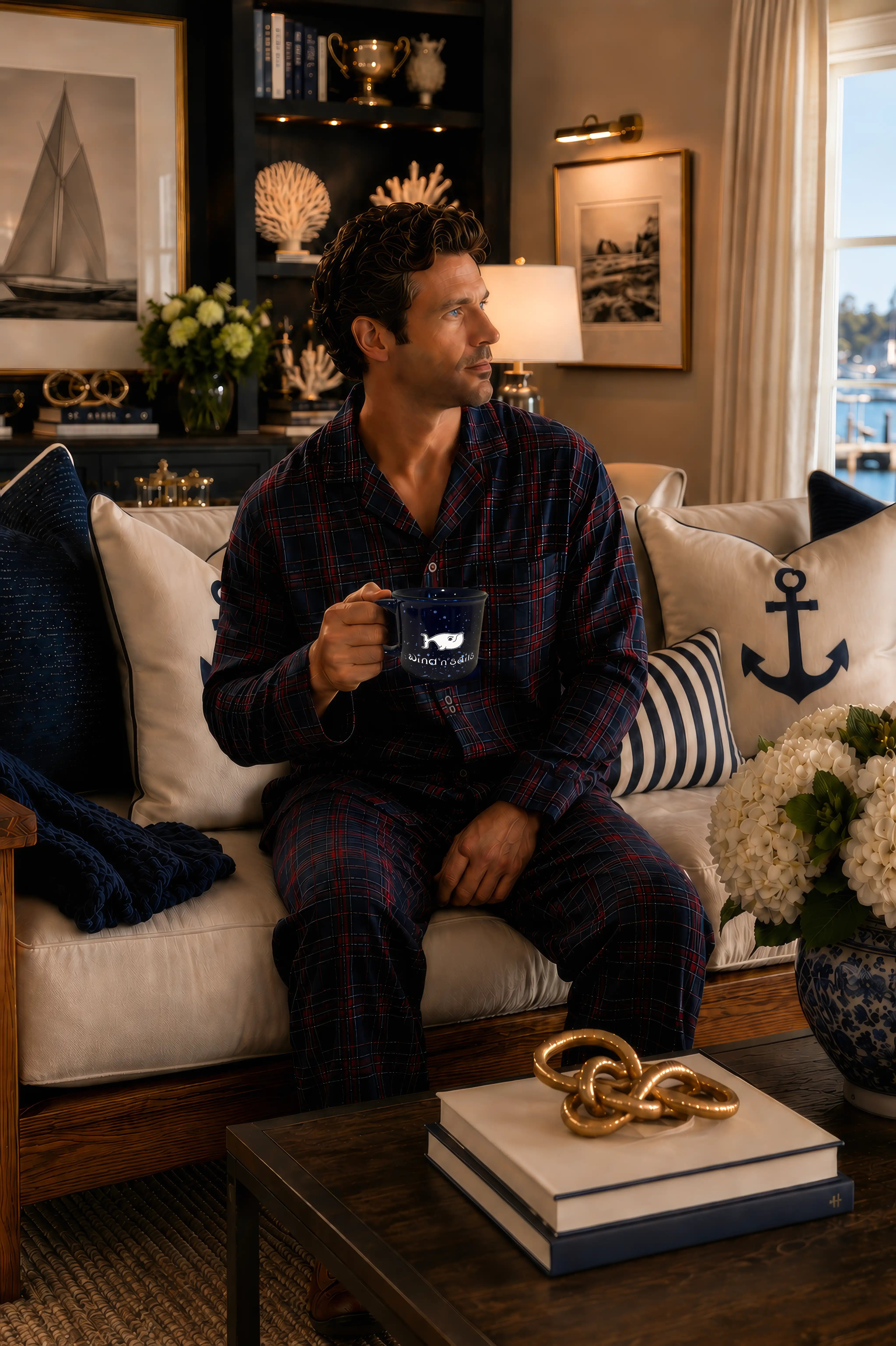 Men's Plaid Flannel Pajama Set